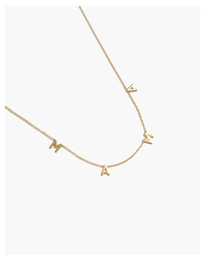 Women BYCHARI FINE MAMA NECKLACE Gold Madewell Fine Jewelry