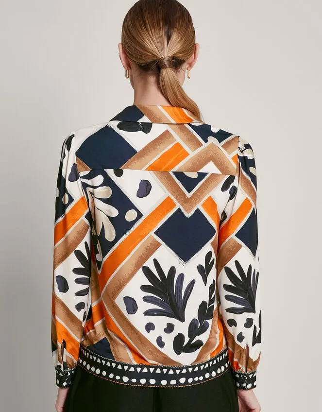 Women Cadenza Print Jersey Shirt Black Monsoon Tops and Blouses