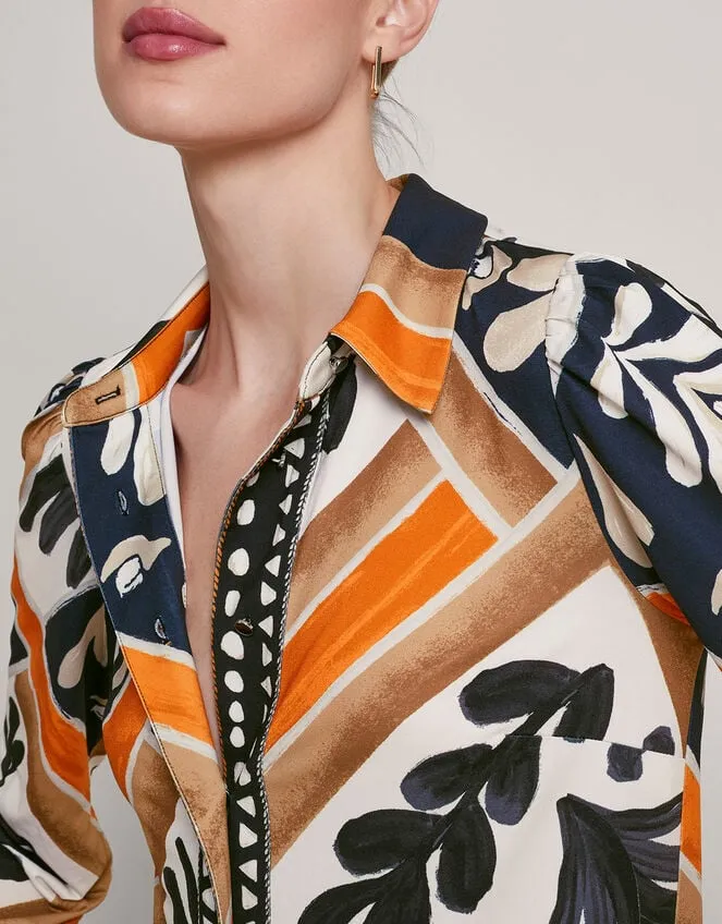 Women Cadenza Print Jersey Shirt Black Monsoon Tops and Blouses
