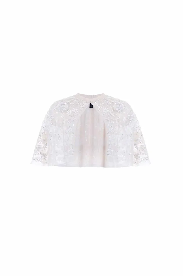 Women Capes Needle and Thread Regal Rose Gloss Short Open Cape Champagne