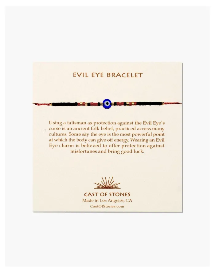 Women Cast Of Stones Evil Eye Bracelet In Cobalt And Red Black Multi Madewell Bracelets