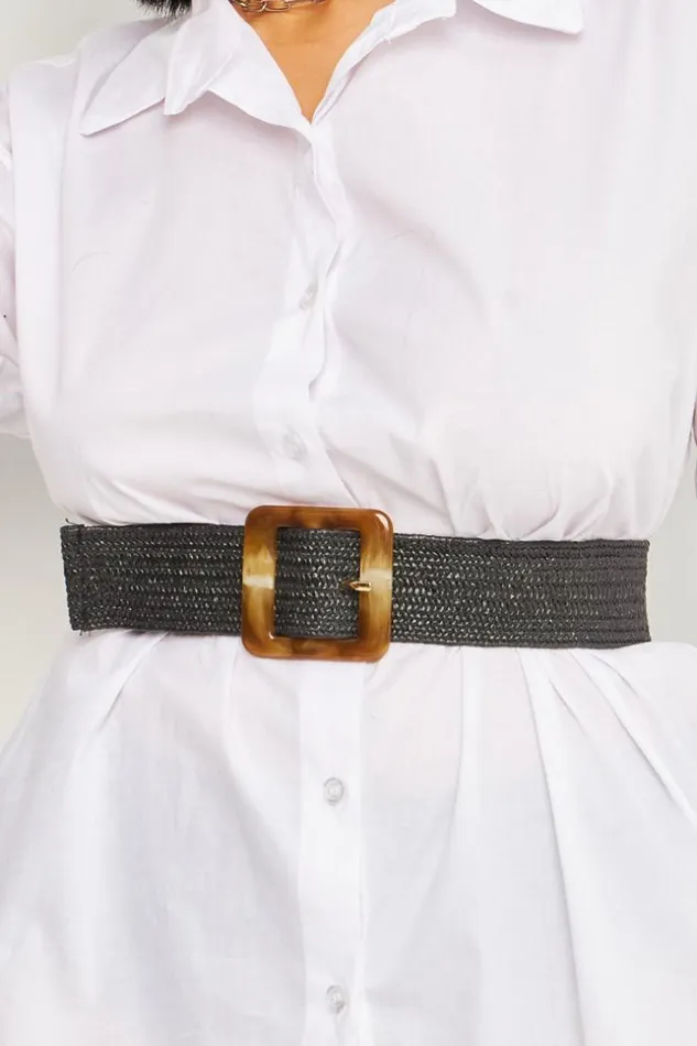 Women Ceinture Tresse Beige Boucle Carre Brentiny Paris Belts