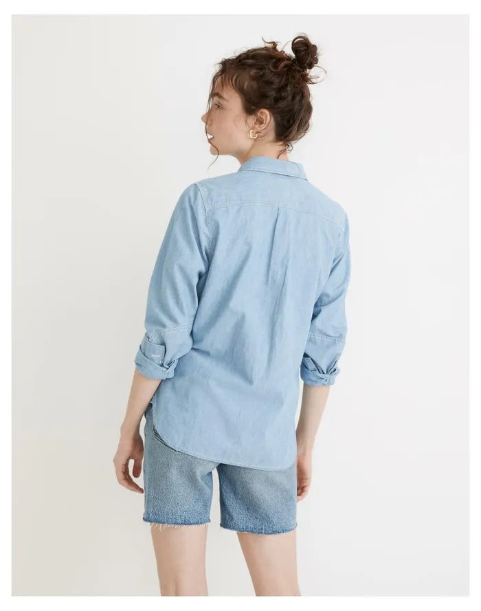 Women Chambray Button Up Sailor Shirt Kipton Wash Madewell Tops and Shirts Women Chambray Button Up Sailor Shirt Kipton Wash Madewell Tops and Shirts
