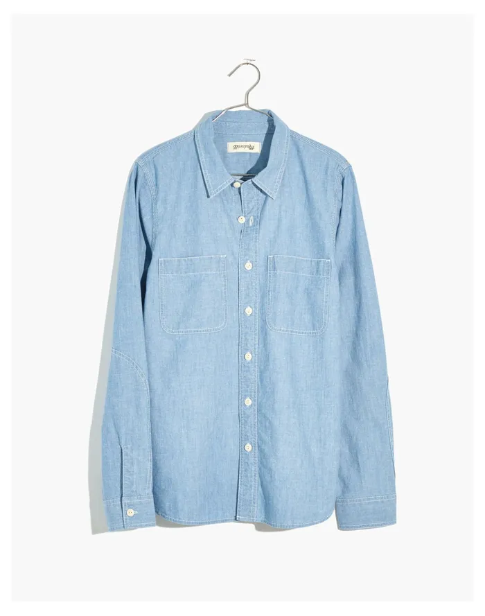 Women Chambray Button Up Sailor Shirt Kipton Wash Madewell Tops and Shirts Women Chambray Button Up Sailor Shirt Kipton Wash Madewell Tops and Shirts
