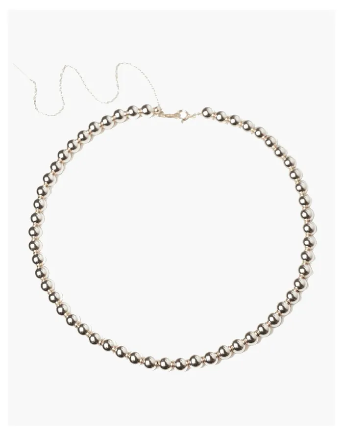 Women CHARLOTTE CAUWE STUDIO Adjustable Bead Necklace In Sterling Silver Silver Madewell Necklaces