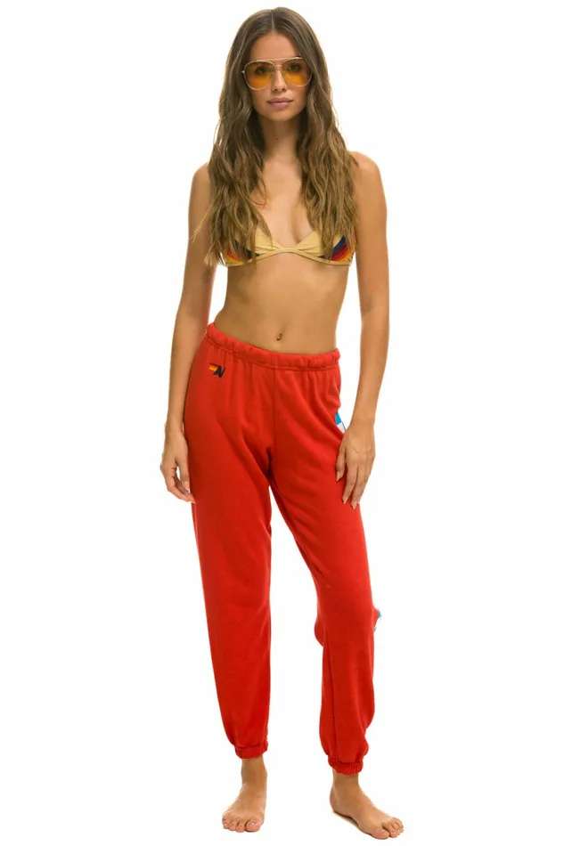 Women CHECK LEG SWEATPANTS 8211 RED WHITE BLUE Aviator Nation Sweatpants Women CHECK LEG SWEATPANTS 8211 RED WHITE BLUE Aviator Nation Sweatpants