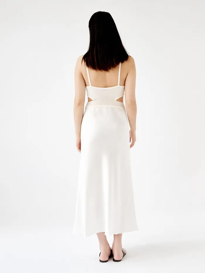 Women Christopher Esber 8211 Knitted Cami Bias Dress In Cream The UNDONE Dresses