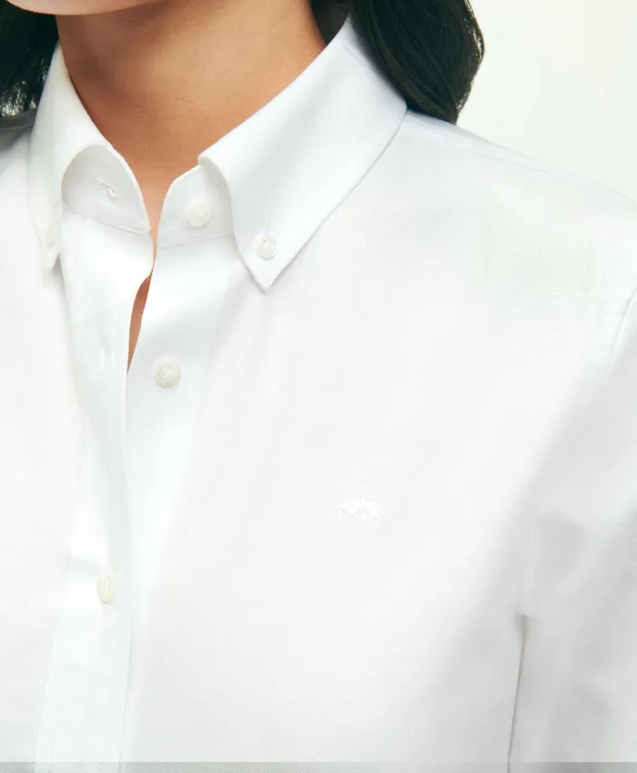 Women ClassicFit Cotton Oxford Shirt White Brooks Brothers Blouses and Shirts