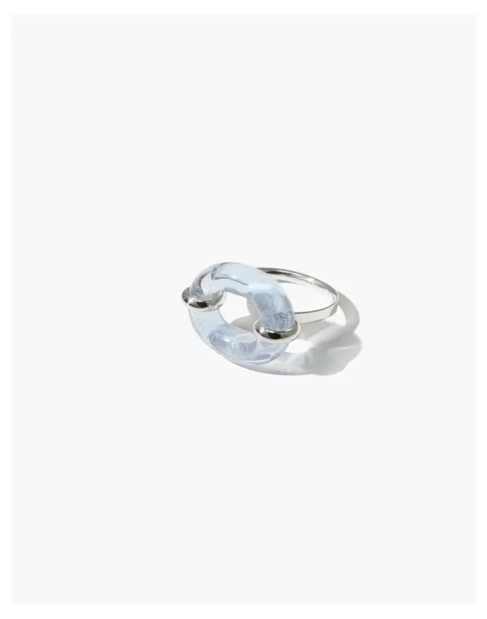 Women CLED In The Loop Ring Light Blue Madewell Rings Women CLED In The Loop Ring Light Blue Madewell Rings