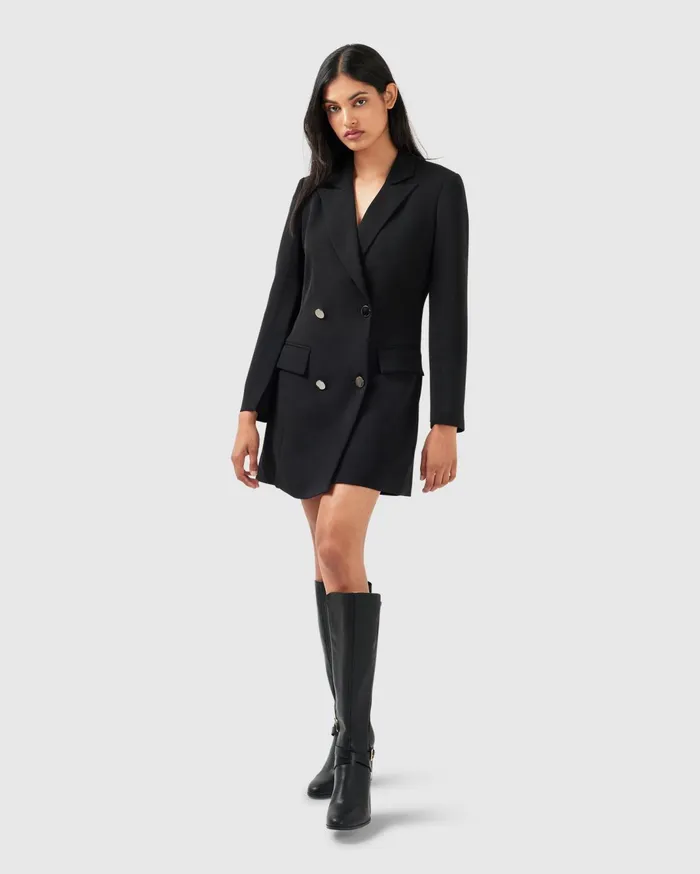 Women Coats and Jackets Belle and Bloom Diamond Heart Blazer Dress 8211 Black