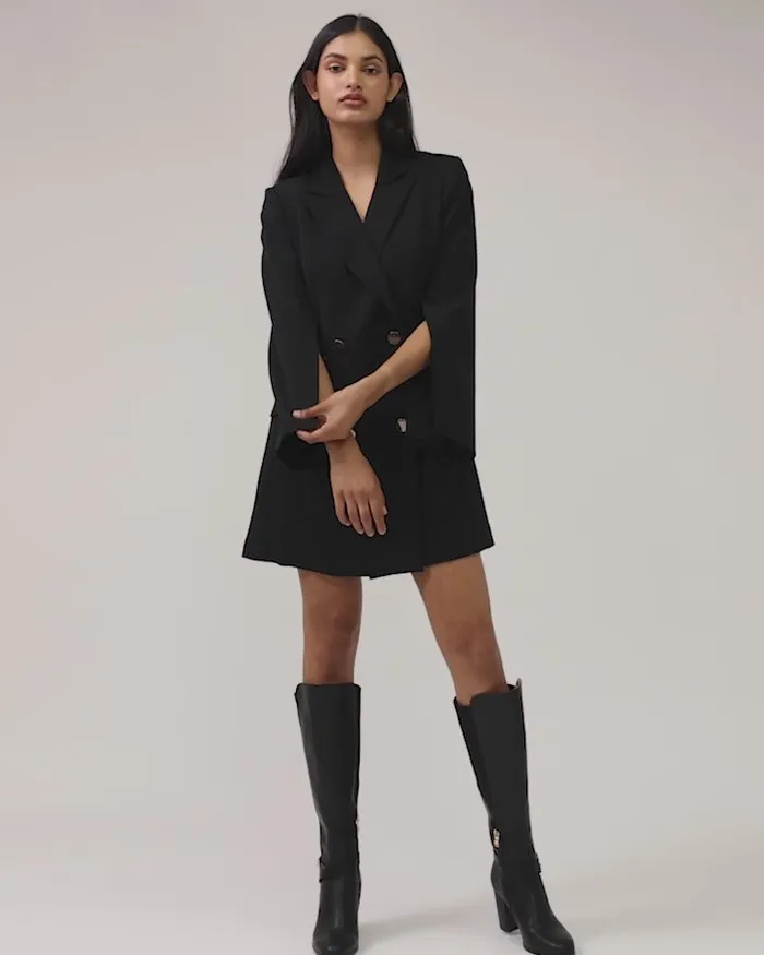 Women Coats and Jackets Belle and Bloom Diamond Heart Blazer Dress 8211 Black