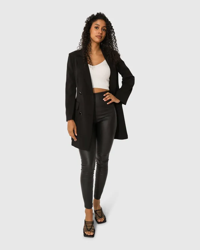 Women Coats and Jackets Belle and Bloom Diamond Heart Blazer Dress 8211 Black