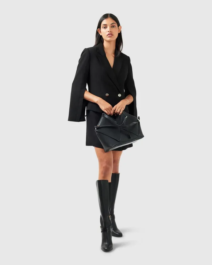 Women Coats and Jackets Belle and Bloom Diamond Heart Blazer Dress 8211 Black