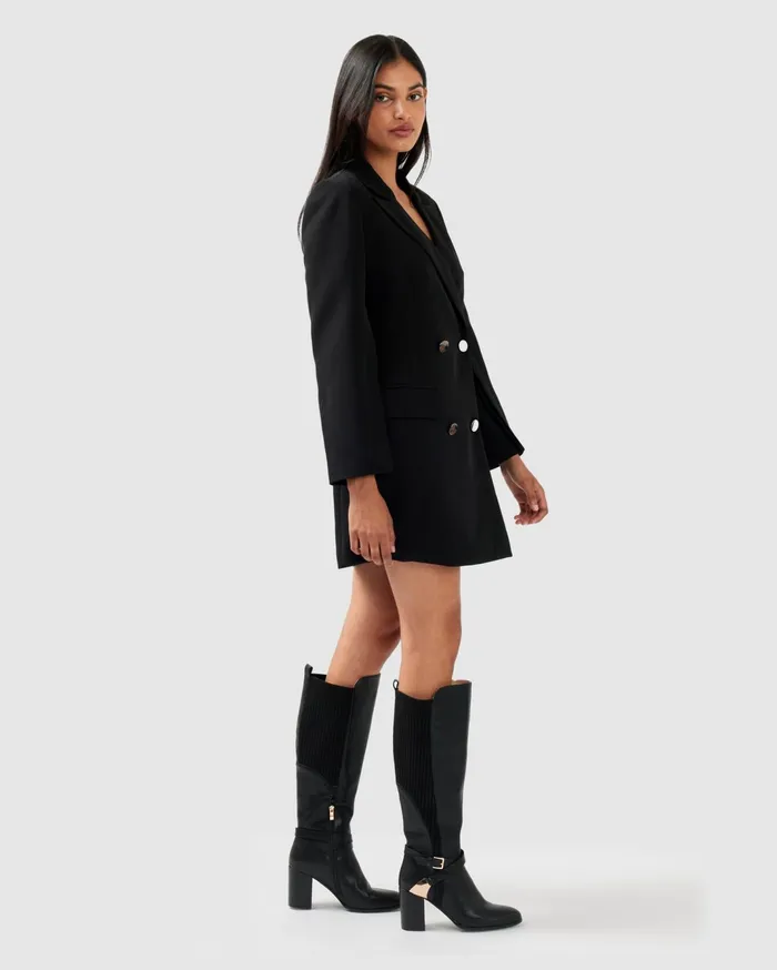 Women Coats and Jackets Belle and Bloom Diamond Heart Blazer Dress 8211 Black