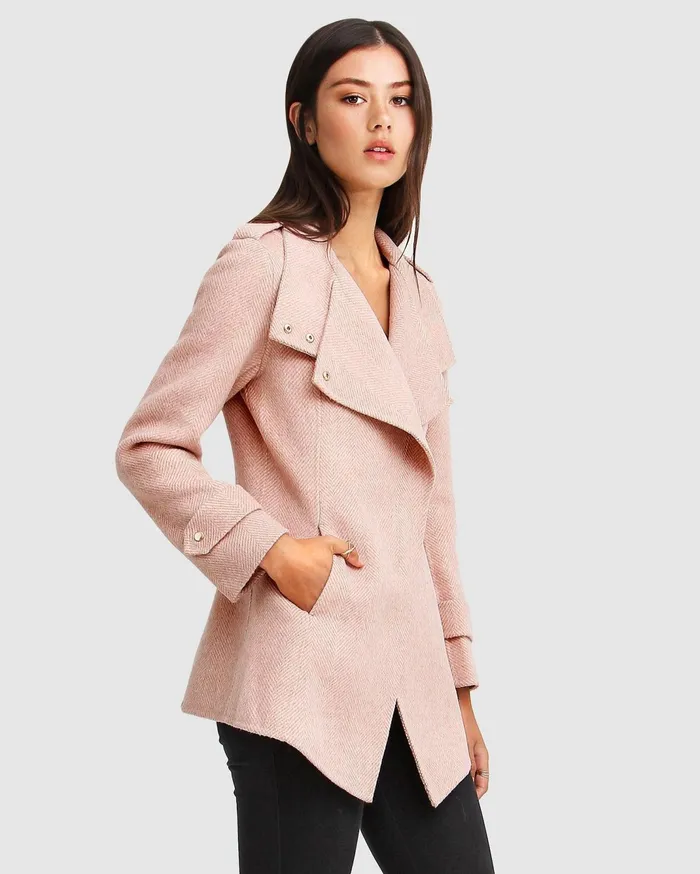 Women Coats and Jackets Belle and Bloom NEW FIT Bad Girl Wool Blend Moto Coat 8211 Blush Women Coats and Jackets Belle and Bloom NEW FIT Bad Girl Wool Blend Moto Coat 8211 Blush