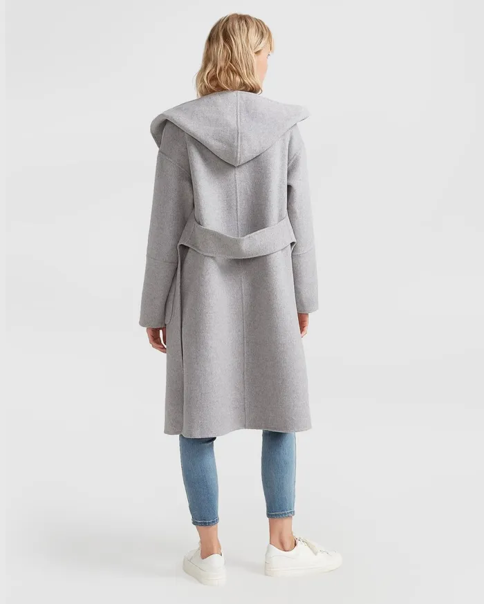 Women Coats and Jackets Belle and Bloom Walk This Way Wool Blend Oversized Coat 8211 Grey