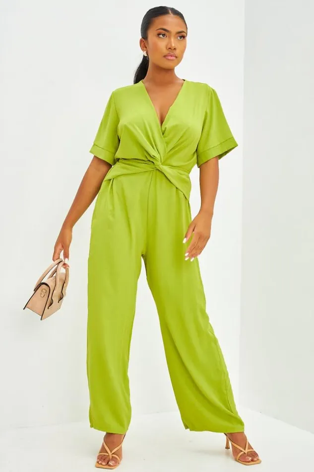 Women Combinaison Lgre Manches Courtes Noire Green Brentiny Paris Playsuits