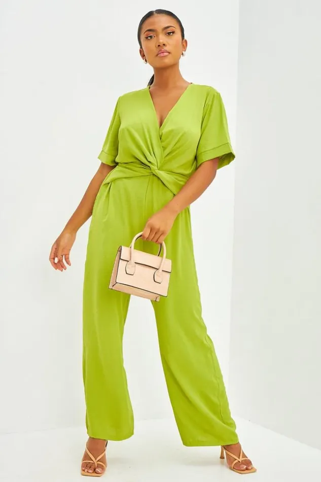 Women Combinaison Lgre Manches Courtes Noire Green Brentiny Paris Playsuits