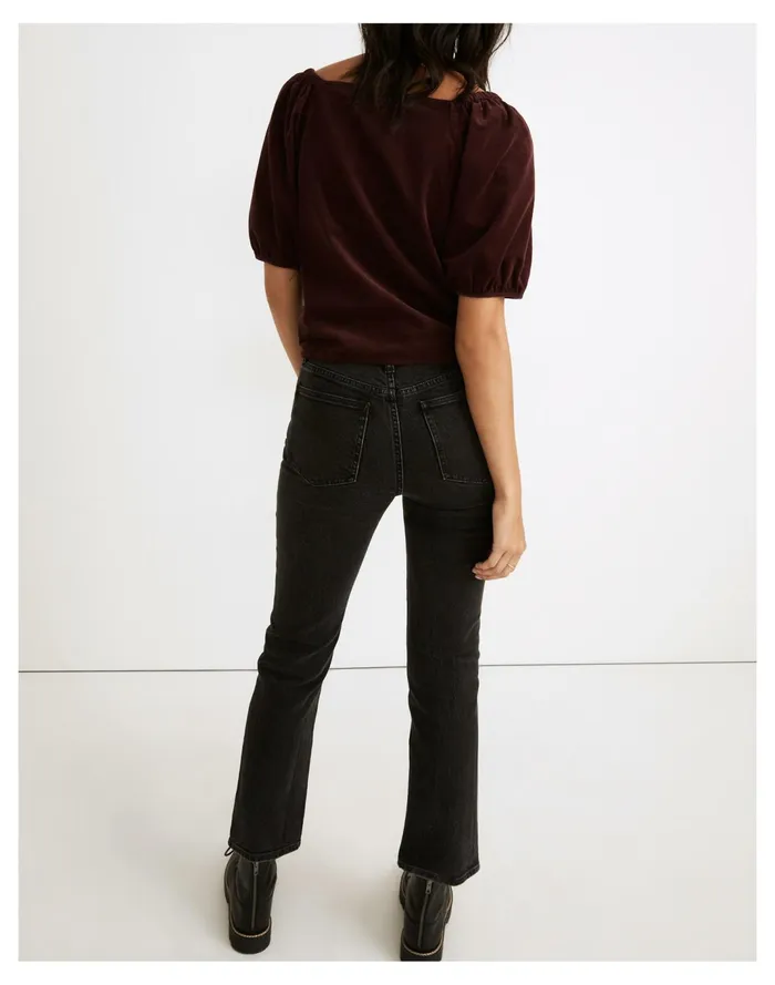 Women Corduroy Puff Sleeve Wrap Top Dark Fig Madewell Tops and Shirts Women Corduroy Puff Sleeve Wrap Top Dark Fig Madewell Tops and Shirts