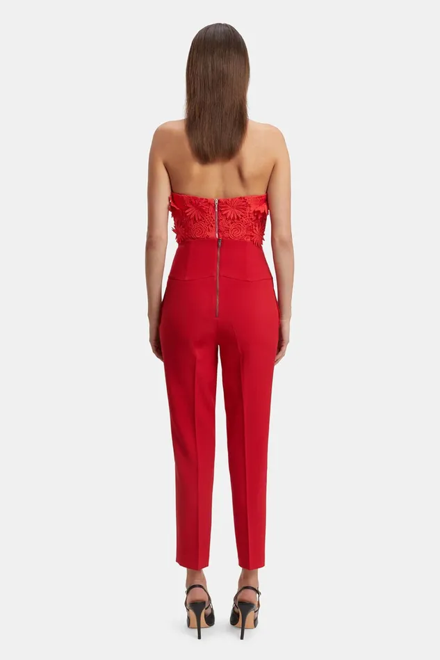 Women Corsets Bardot Brias Lace Bustier In Fire Red Fire Red Women Corsets Bardot Brias Lace Bustier In Fire Red Fire Red