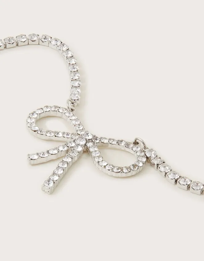 Women Crystal Bow Necklace Monsoon Jewellery and Hair