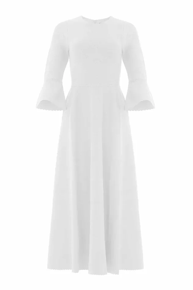 Women Day Dresses Needle and Thread Pretty Pointelle Knit Gown White