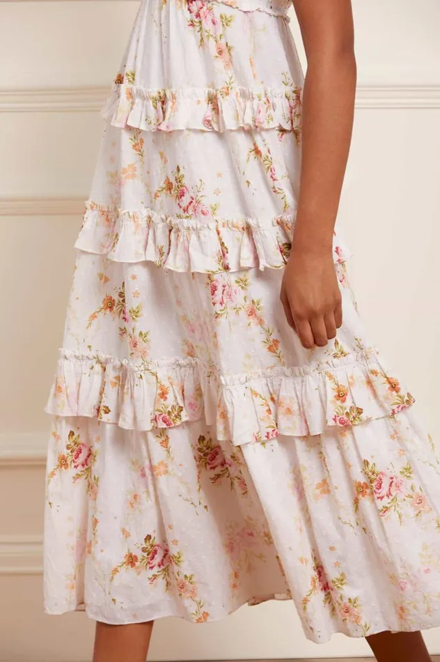 Women Day Dresses Needle and Thread Trailing Blooms Cotton Lace Ankle Gown Multi Women Day Dresses Needle and Thread Trailing Blooms Cotton Lace Ankle Gown Multi