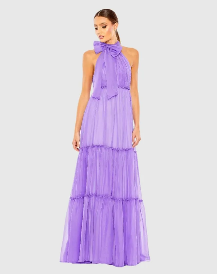 Women Daytime Dresses Mac Duggal Ruched Tiered High Neck Bow A Line Gown Red Women Daytime Dresses Mac Duggal Ruched Tiered High Neck Bow A Line Gown Red