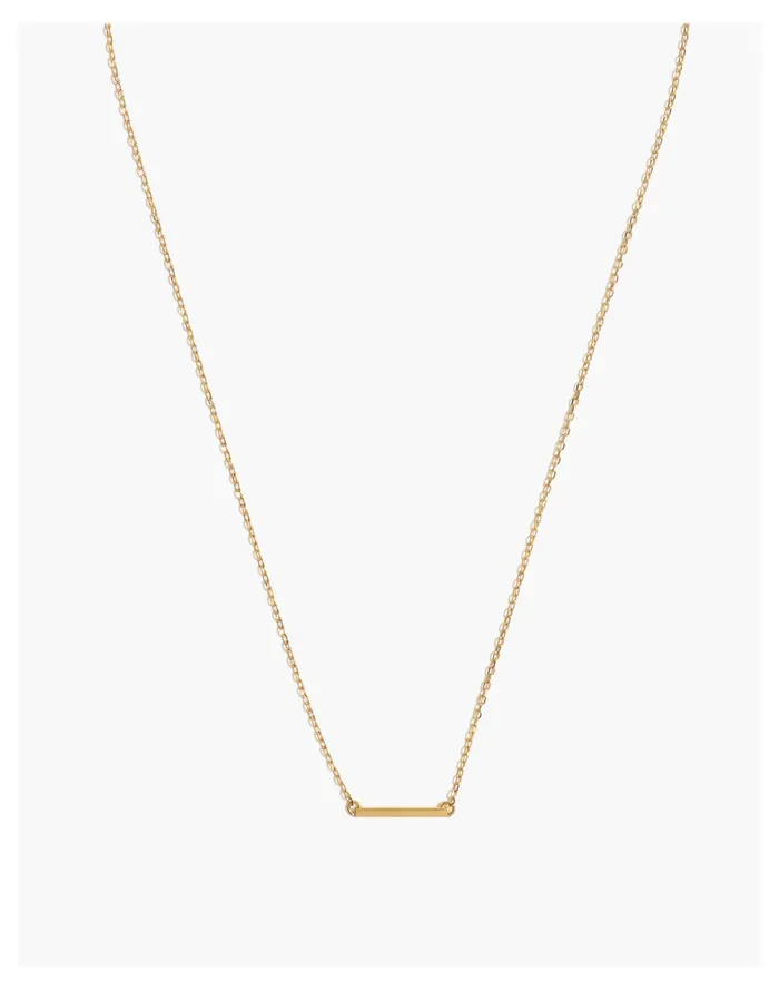 Women Delicate Collection Demi Fine Bar Necklace 14k Gold Madewell 14K GoldPlated