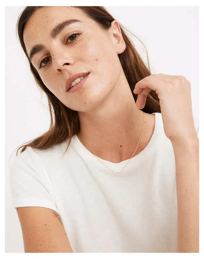 Women Delicate Collection Demi Fine Bar Necklace 14k Gold Madewell 14K GoldPlated Women Delicate Collection Demi Fine Bar Necklace 14k Gold Madewell 14K GoldPlated
