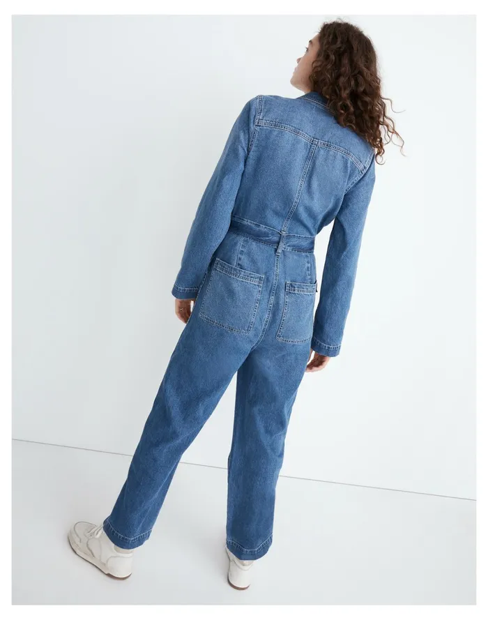 Women Denim Tie Waist Jumpsuit In Claireville Wash Claireville Wash Madewell Jumpsuits and Overalls Women Denim Tie Waist Jumpsuit In Claireville Wash Claireville Wash Madewell Jumpsuits and Overalls