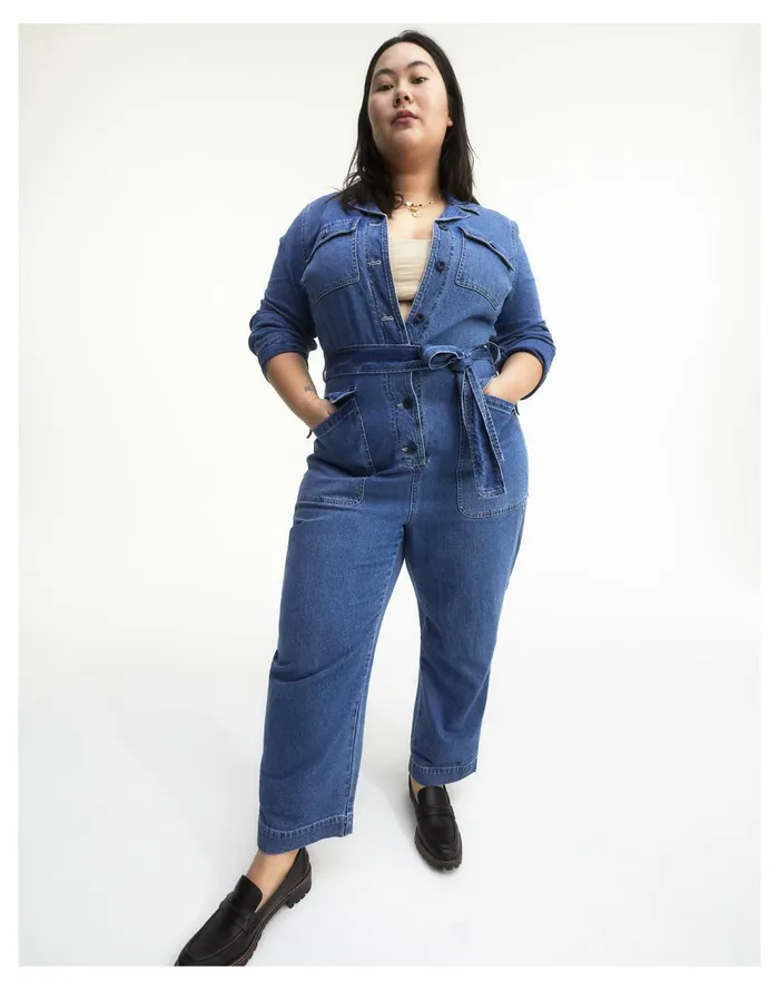 Women Denim Tie Waist Jumpsuit In Claireville Wash Claireville Wash Madewell Jumpsuits and Overalls Women Denim Tie Waist Jumpsuit In Claireville Wash Claireville Wash Madewell Jumpsuits and Overalls