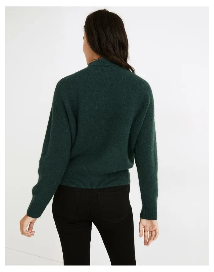 Women Dillon Mockneck Pullover Sweater Heather Spruce Madewell Sweaters Women Dillon Mockneck Pullover Sweater Heather Spruce Madewell Sweaters