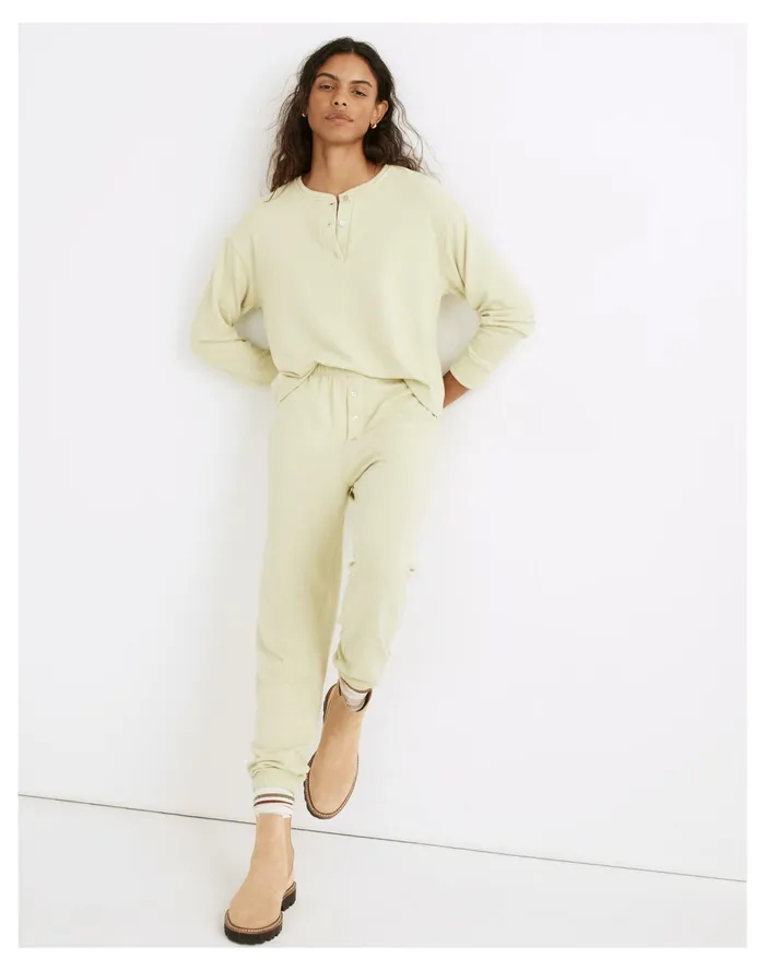 Women Donni Henley Sweater Pants Lime Madewell Sweatshirts and Sweatpants Women Donni Henley Sweater Pants Lime Madewell Sweatshirts and Sweatpants