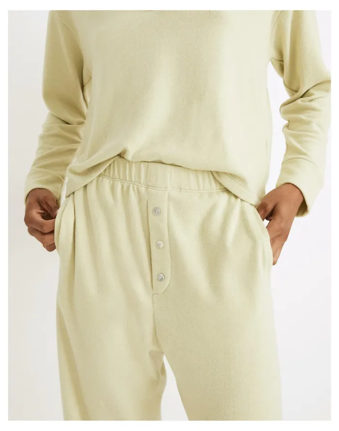 Women Donni Henley Sweater Pants Lime Madewell Sweatshirts and Sweatpants Women Donni Henley Sweater Pants Lime Madewell Sweatshirts and Sweatpants