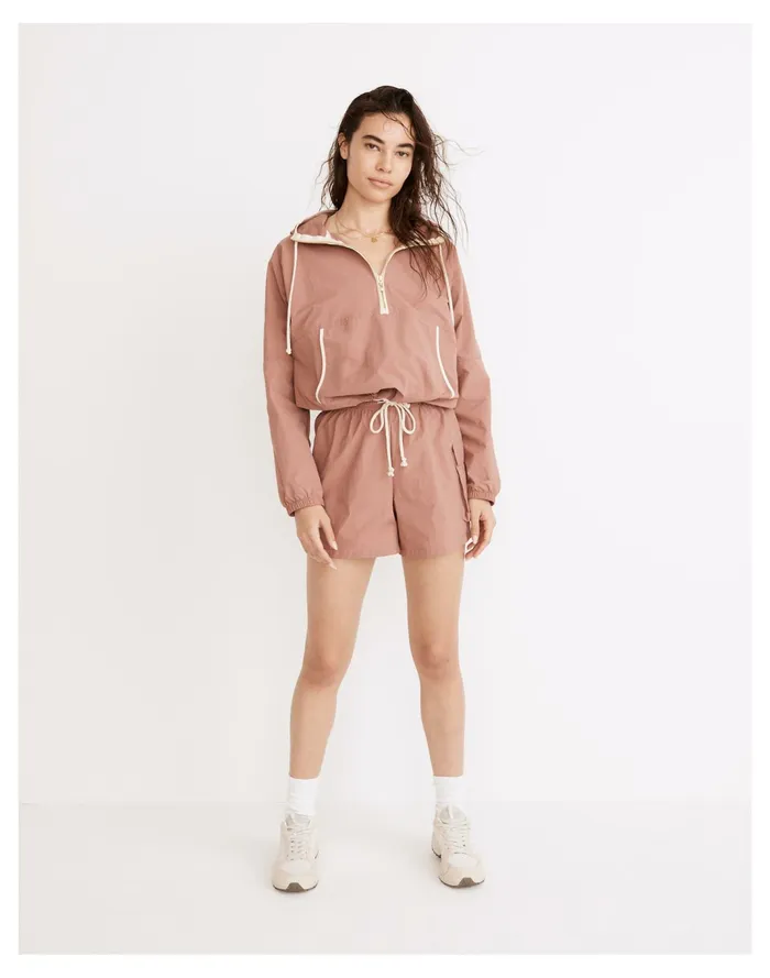Women Donni Nylon Hoodie Pullover Rhubarb Madewell Activewear