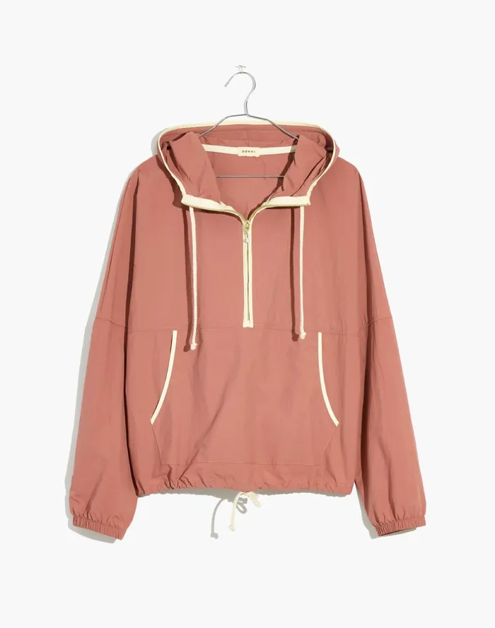Women Donni Nylon Hoodie Pullover Rhubarb Madewell Activewear Women Donni Nylon Hoodie Pullover Rhubarb Madewell Activewear