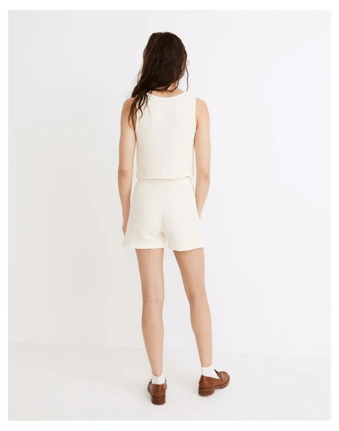 Women Donni Waffle Vest Creme Madewell Sweatshirts and Sweatpants Women Donni Waffle Vest Creme Madewell Sweatshirts and Sweatpants