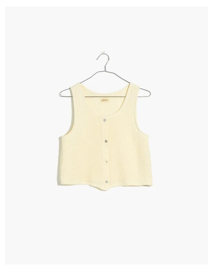Women Donni Waffle Vest Creme Madewell Sweatshirts and Sweatpants Women Donni Waffle Vest Creme Madewell Sweatshirts and Sweatpants