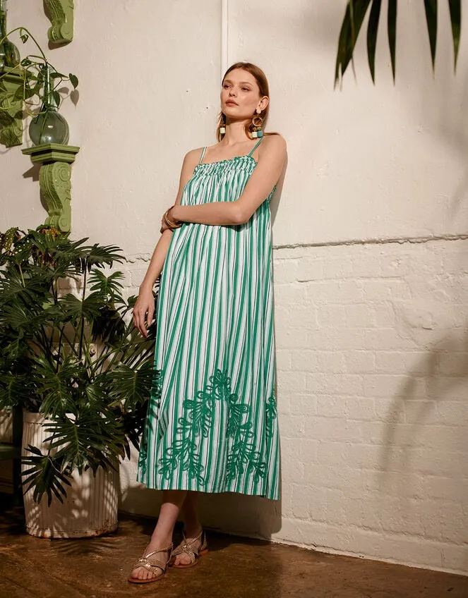 Women Dorita Embroidered Dress Green Monsoon Dresses