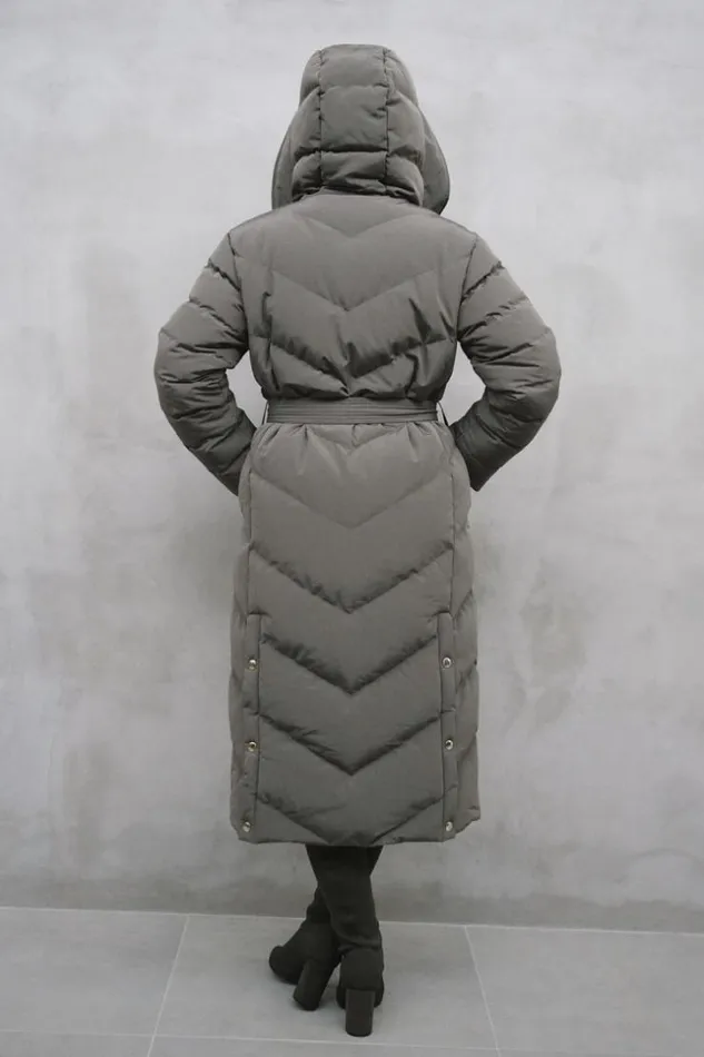 Women Doudoune Grise Longue Matelasse Et Ceinture Grey Brentiny Paris White Tops Women Doudoune Grise Longue Matelasse Et Ceinture Grey Brentiny Paris White Tops