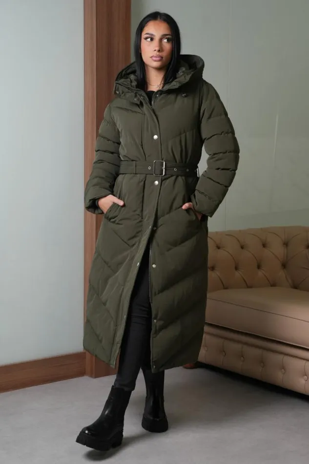Women Doudoune Kaki Longue Matelasse Et Ceinture Khaki Brentiny Paris Parkas And Down Jackets Women Doudoune Kaki Longue Matelasse Et Ceinture Khaki Brentiny Paris Parkas And Down Jackets
