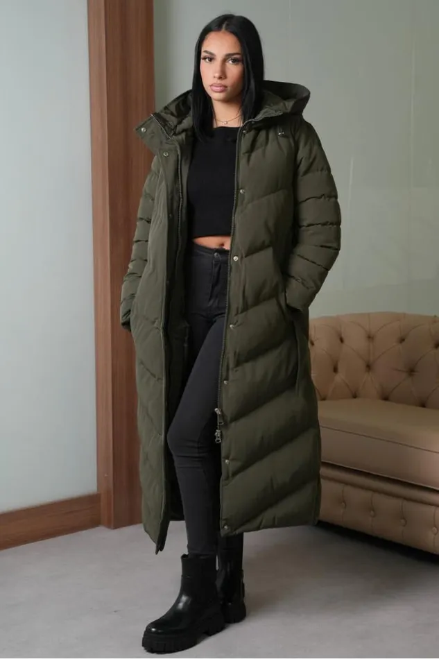 Women Doudoune Kaki Longue Matelasse Et Ceinture Khaki Brentiny Paris Parkas And Down Jackets Women Doudoune Kaki Longue Matelasse Et Ceinture Khaki Brentiny Paris Parkas And Down Jackets