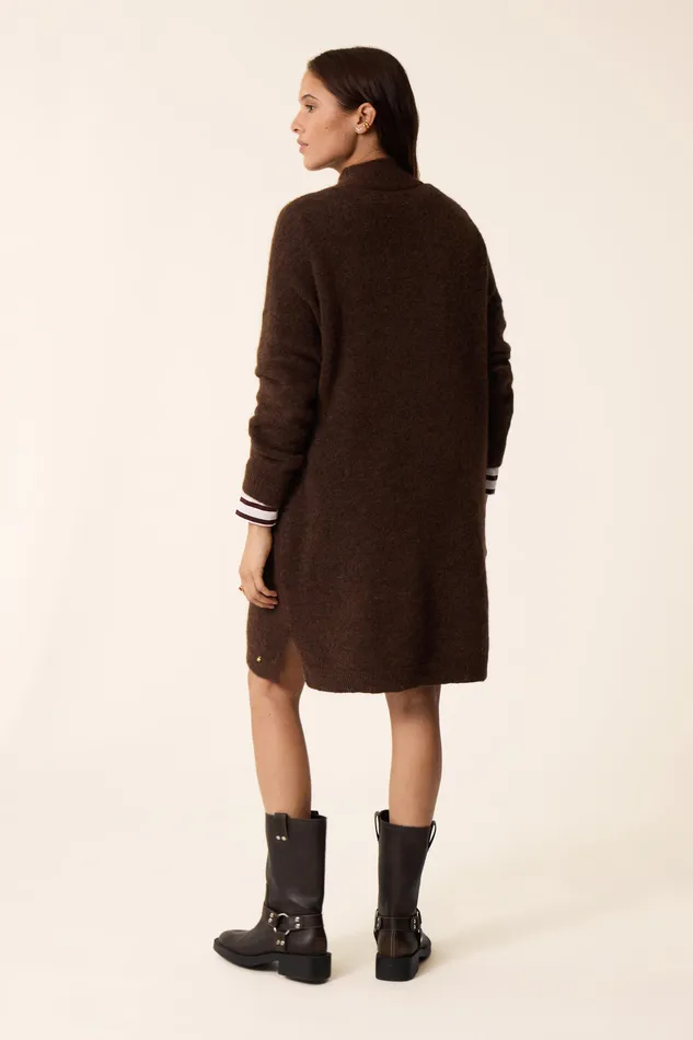 Women Dress Bemilie Ours Robe Alpaga Superfine Marron Des Petits Hauts Dresses and Skirts