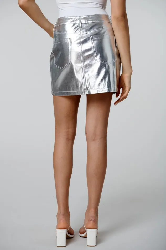 Women Dresses and Skirts Blank Nyc Silver Spring Skirt Women Dresses and Skirts Blank Nyc Silver Spring Skirt