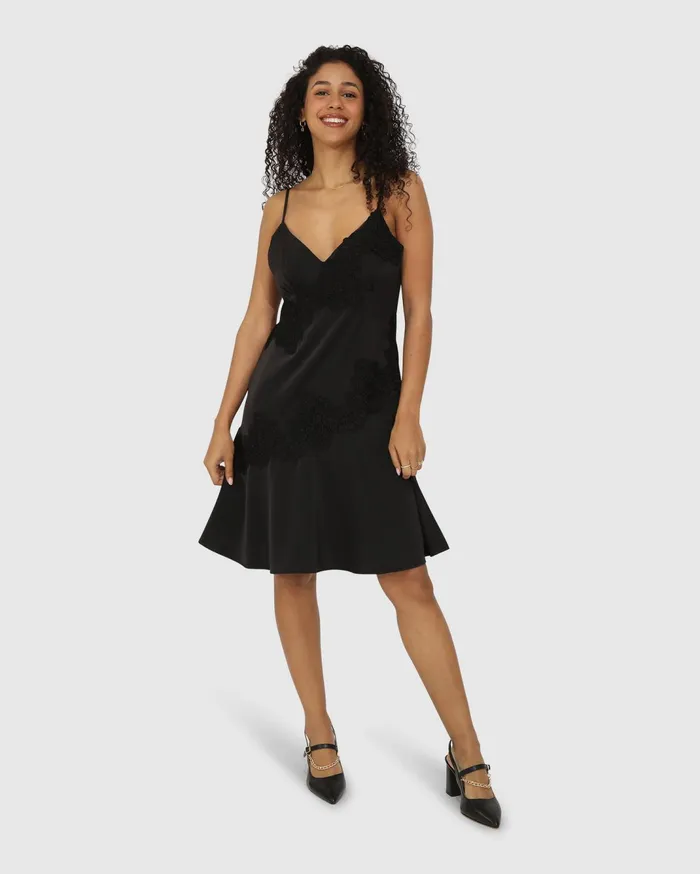 Women Dresses Belle and Bloom Real Love Slip Dress 8211 Black