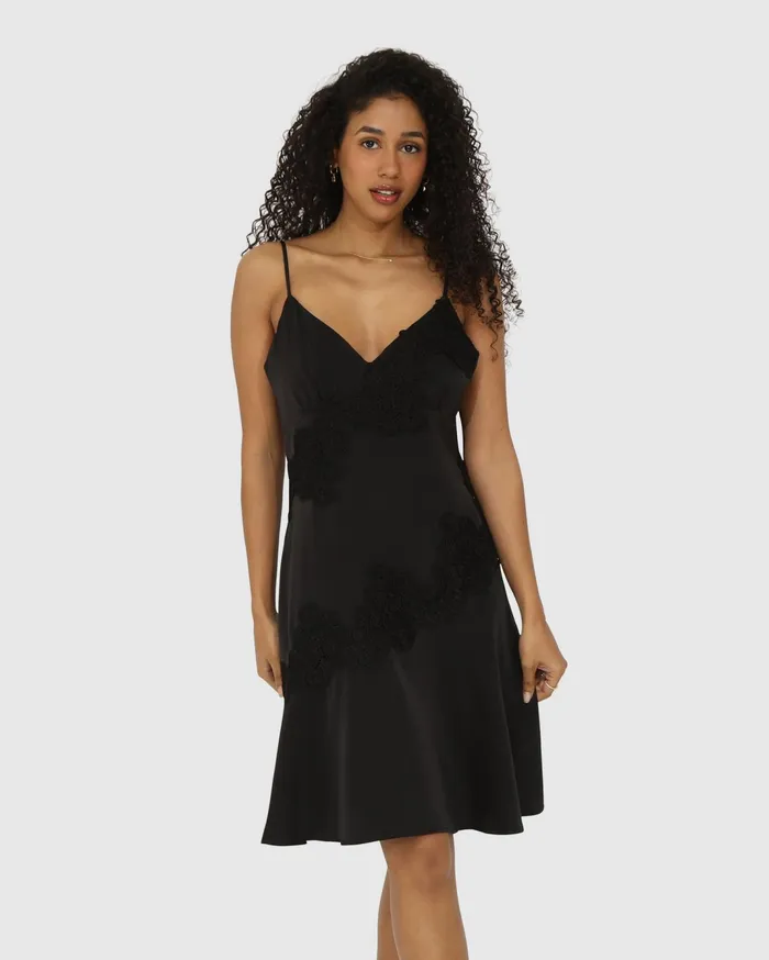 Women Dresses Belle and Bloom Real Love Slip Dress 8211 Black