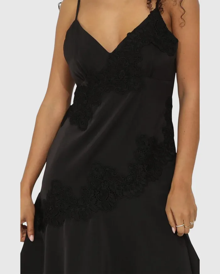 Women Dresses Belle and Bloom Real Love Slip Dress 8211 Black