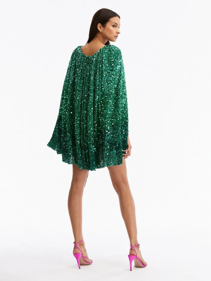 Women Dresses Oscar De La Renta Ombr Sequin Embroidered Dress Sage Multi Women Dresses Oscar De La Renta Ombr Sequin Embroidered Dress Sage Multi