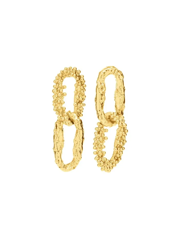 Women Earrings Oscar De La Renta Medium Multi Link Earrings Gold